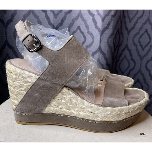Stuart Weitzman Espadrilles Wedge Sandals 8 M Open Toe Womens Ankle Strap shoes - Picture 1 of 13